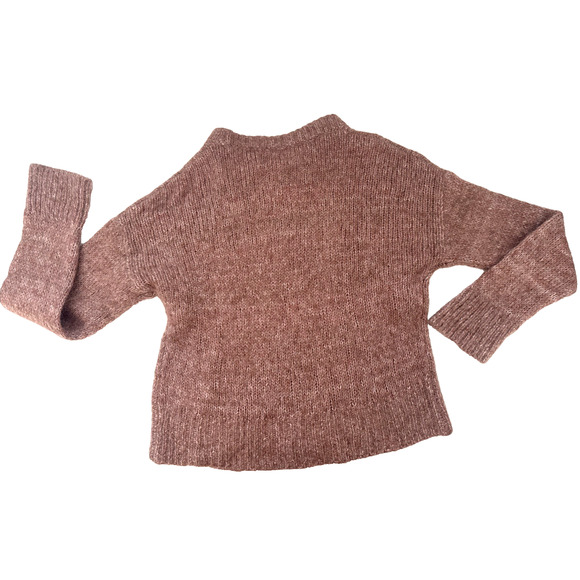 Rachel Zoe Alpaca Wool Blend Sweater Women’s Small Pink Rose Fuzzy Knit Pullover - Picture 2 of 12